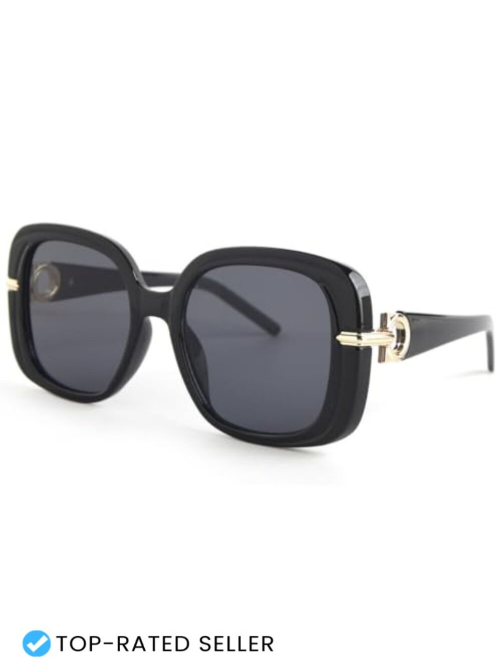 Oversized Square Sunglasses UV400 Thick Frame Unisex Retro